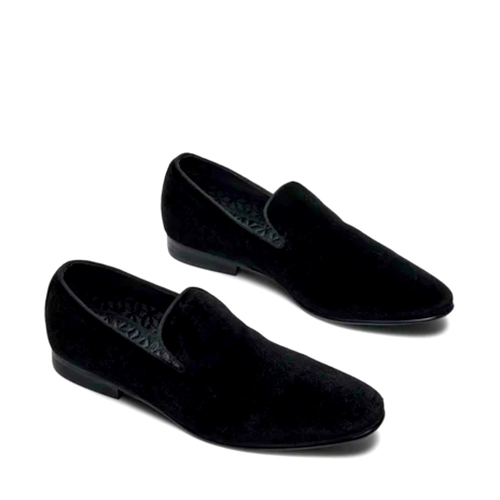Steve Madden Men’s Laight Black Velvet Loafers, size 8